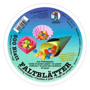 Ursus INTENS.FALTBL.15CM,RUND,500BL.10F.SORTIERT