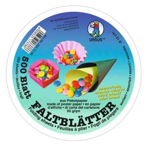 Ursus INTENS.FALTBL.12CM,RUND,500BL.10F.SORTIERT