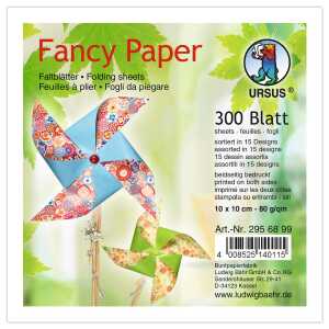 Ursus FALTBL."FANCY PAPER"80G.10x10CM,15D.300B.