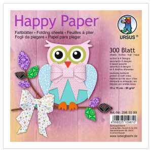 Ursus FALTBL."HAPPY PAPER"80G.15x15CM,8D.300B.
