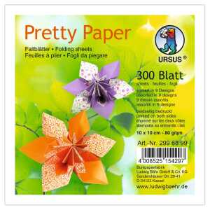Ursus FALTBL."PRETTY PAPER"80G.10x10CM,9D.300B.