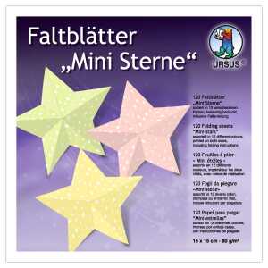 Ursus FALTBL."MINI-STERNE"80G.15x15CM,12F.120BL.