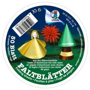 Ursus ALU-STERNCH.FALTBL.11,5CM RUND,50BL.10F.S.