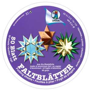 Ursus ALU-FALTBL.17,5CM,RUND,50BL.10F.SORTIERT