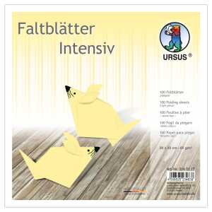 Ursus INTENS.FALTBL.UNI 20x20CM,100BL.HELLGELB