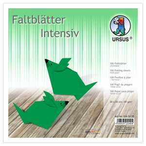 Ursus INTENS.FALTBL.UNI 20x20CM,100BL.DUNKELGRÜN