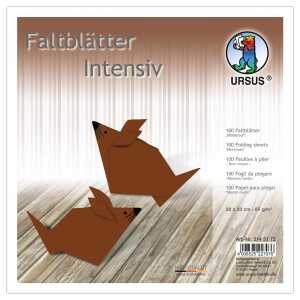 Ursus INTENS.FALTBL.UNI 20x20CM,100BL.MITTELBRAUN