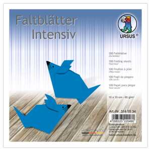 Ursus INTENS.FALTBL.UNI 15x15CM,100BL.DUNKELBLAU