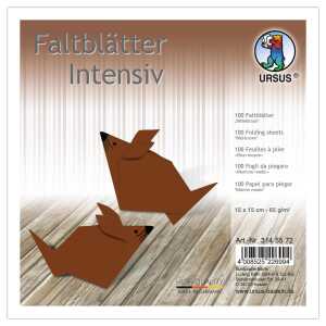 Ursus INTENS.FALTBL.UNI 15x15CM,100BL.MITTELBRAUN