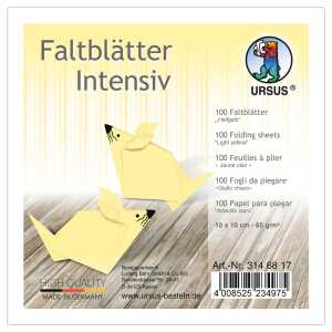 Ursus INTENS.FALTBL.UNI 10x10CM,100BL.HELLGELB