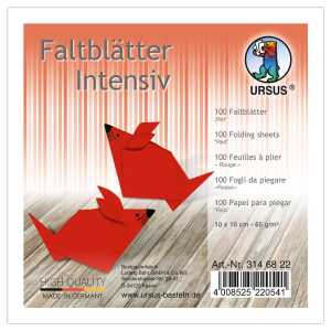 Ursus INTENS.FALTBL.UNI 10x10CM,100BL.ROT
