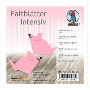 Ursus INTENS.FALTBL.UNI 10x10CM,100BL.ROSA