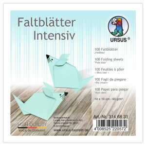 Ursus INTENS.FALTBL.UNI 10x10CM,100BL.HELLBLAU