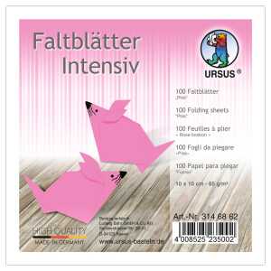 Ursus INTENS.FALTBL.UNI 10x10CM,100BL.PINK