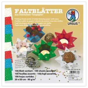Ursus STERNCHEN-FALTBL.20x20CM,100BL.SORTIERT