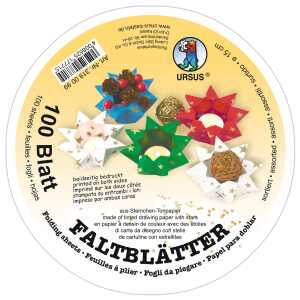 Ursus STERNCHEN-FALTBL.15CM RUND,100BL.SORTIERT