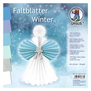 Ursus FALTBL."WINTER" 130G.20x20CM, 100BL,6 FARBEN