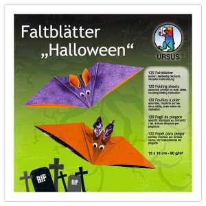 Ursus FALTBL."HALLOWEEN" 80G.15x15CM, 120BL,10 MOT.