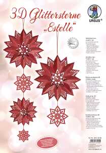 Ursus 3D GLITTERSTERNE "ESTELLE" ROT