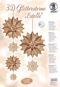 Ursus 3D GLITTERSTERNE "ESTELLE" KUPFER