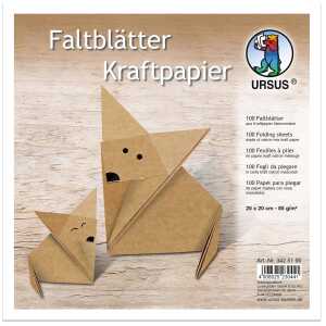 Ursus FALTBL."KRAFTPAPIER" 80G.20x20CM, 100BL