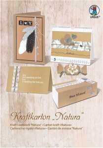 Ursus KRAFTKARTON NATURA 250G.A4,50BL.SORTIERT