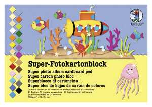 Ursus SUPER-FOTOKTN.BLOCK 24x34CM,25BL.25F.SORTIERT