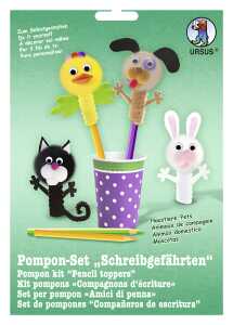 Ursus POMPON-SET SCHREIBGEFÄHRTEN "HAUSTIERE"
