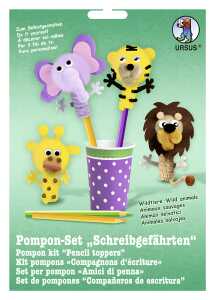 Ursus POMPON-SET SCHREIBGEFÄHRTEN "WILDTIERE"