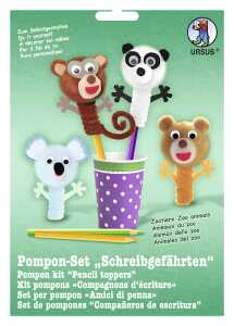 Ursus POMPON-SET SCHREIBGEFÄHRTEN "ZOOTIERE"