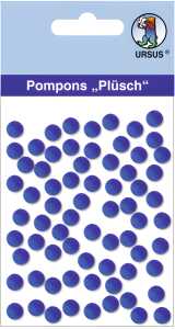 Ursus PLÜSCH POMPONS 7MM 70 STÜCK, DUNKELBLAU