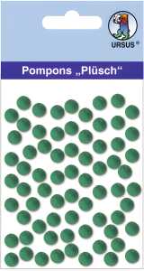 Ursus PLÜSCH POMPONS 7MM 70 STÜCK, DUNKELGRÜN
