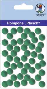 Ursus PLÜSCH POMPONS 10MM 65 STÜCK, DUNKELGRÜN