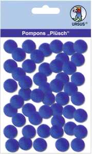 Ursus PLÜSCH POMPONS 15MM 60 STÜCK, DUNKELBLAU