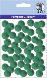 Ursus PLÜSCH POMPONS 15MM 60 STÜCK, DUNKELGRÜN