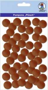 Ursus PLÜSCH POMPONS 20MM 50 STÜCK, DUNKELBRAUN