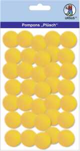 Ursus PLÜSCH POMPONS 25MM 35 STÜCK, SONNENGELB