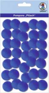 Ursus PLÜSCH POMPONS 25MM 35 STÜCK, DUNKELBLAU
