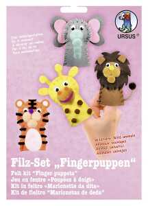Ursus FILZ-SET FINGERPUPPEN "WILDTIERE"