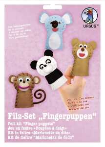 Ursus FILZ-SET FINGERPUPPEN "ZOO-TIERE"