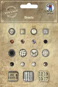 Ursus BRADS,19 STK SORT.VERSCH.FARBEN,FORMEN,GRÖßEN