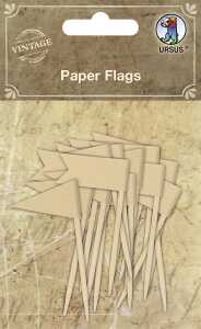 Ursus PAPER FLAGS, 16STK SORT., MOTIV 01