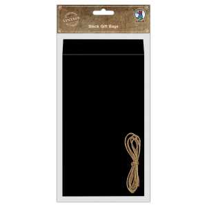 Ursus BLACK GIFT BAGS, 3 STK & 1M HANFGARN