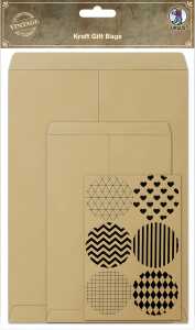 Ursus KRAFT GIFT BAGS, 6 STK, MOTIV 01
