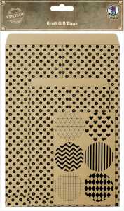 Ursus KRAFT GIFT BAGS, 6 STK, MOTIV 03