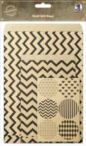 Ursus KRAFT GIFT BAGS, 6 STK, MOTIV 04