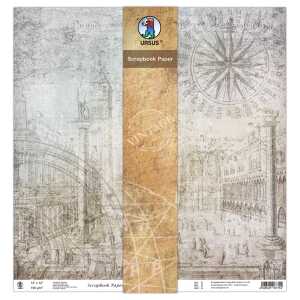 Ursus SCRAPB.PAPER 12"x12",5BL.VINTAGE MOT.06