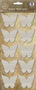 Ursus BAMBUS STICKER GRAU SCHMETTERLING