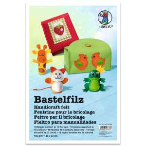 Ursus BASTELFILZ "INTENSIV"150G.20x30CM,10BG.10FARBEN