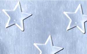 Ursus ALU-STERNCHENKTN.300G.35x50CM,10BL.SILBER